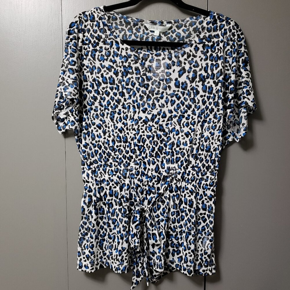 NEW Cleo Petite Leopard Drawstring Tunic & Cami Set